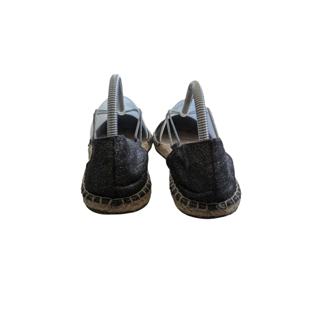 Reaction Kenneth Cole How Elastic Women's Black Glitter Flats 8.5